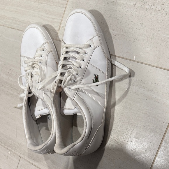 Lacoste White Sneakers with Embroidered Logo size‎ 10.5
